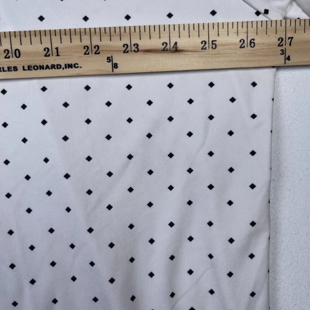 Rorie Whelan Polo Shirt Men's 2XL White Polka Dot Stretch Short Sleeve Golf‎